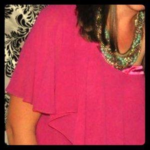 Laundry One Shoulder Magenta Shift
